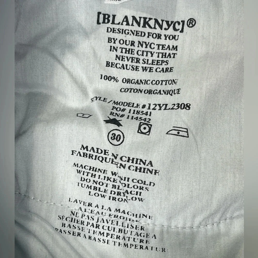 Blank NYC The Howard Mid-Rise Loose‎ Fit Organic Cotton Button Fly Jeans Size 30 - Picture 16 of 16